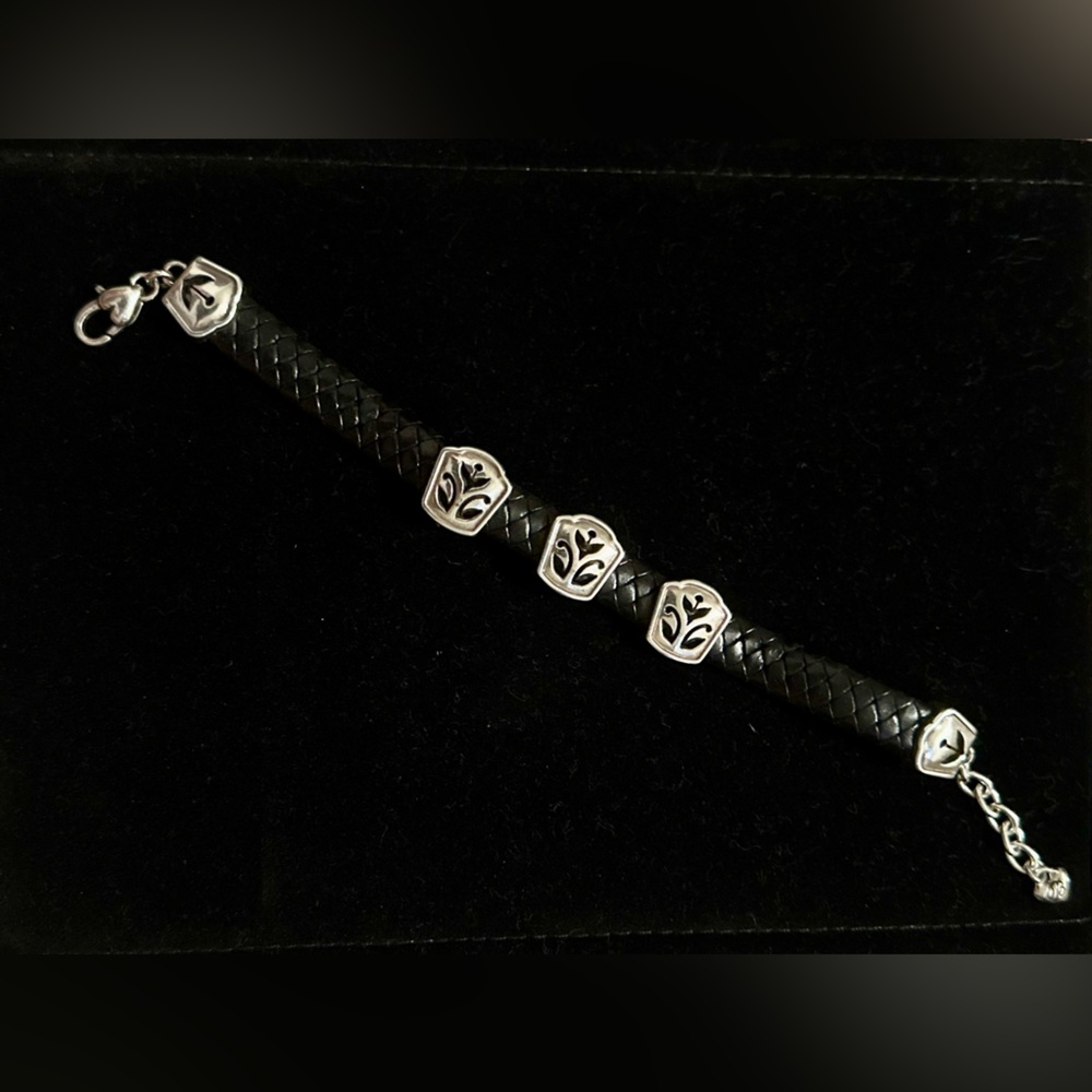 Brighton Leather & silver bracelet